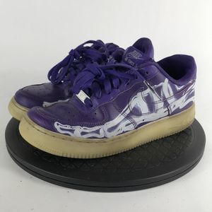 Nike Air Force 1 Low ‘07 Purple Skeleton Halloween CU8067-500 Men’s Size 7